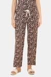 Amante Full Length Pyjama Bottom - Graphite Floral Print — thumbnail 1